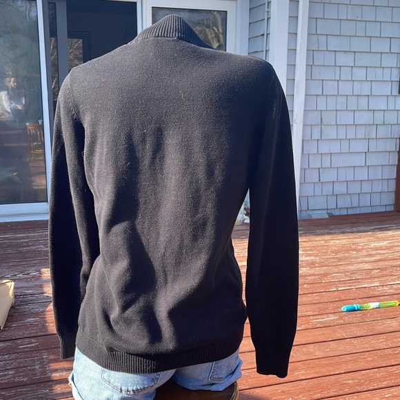 N VO Black Zipper Sweater with Blackstone Emblem  Size M - Picture 6 of 11